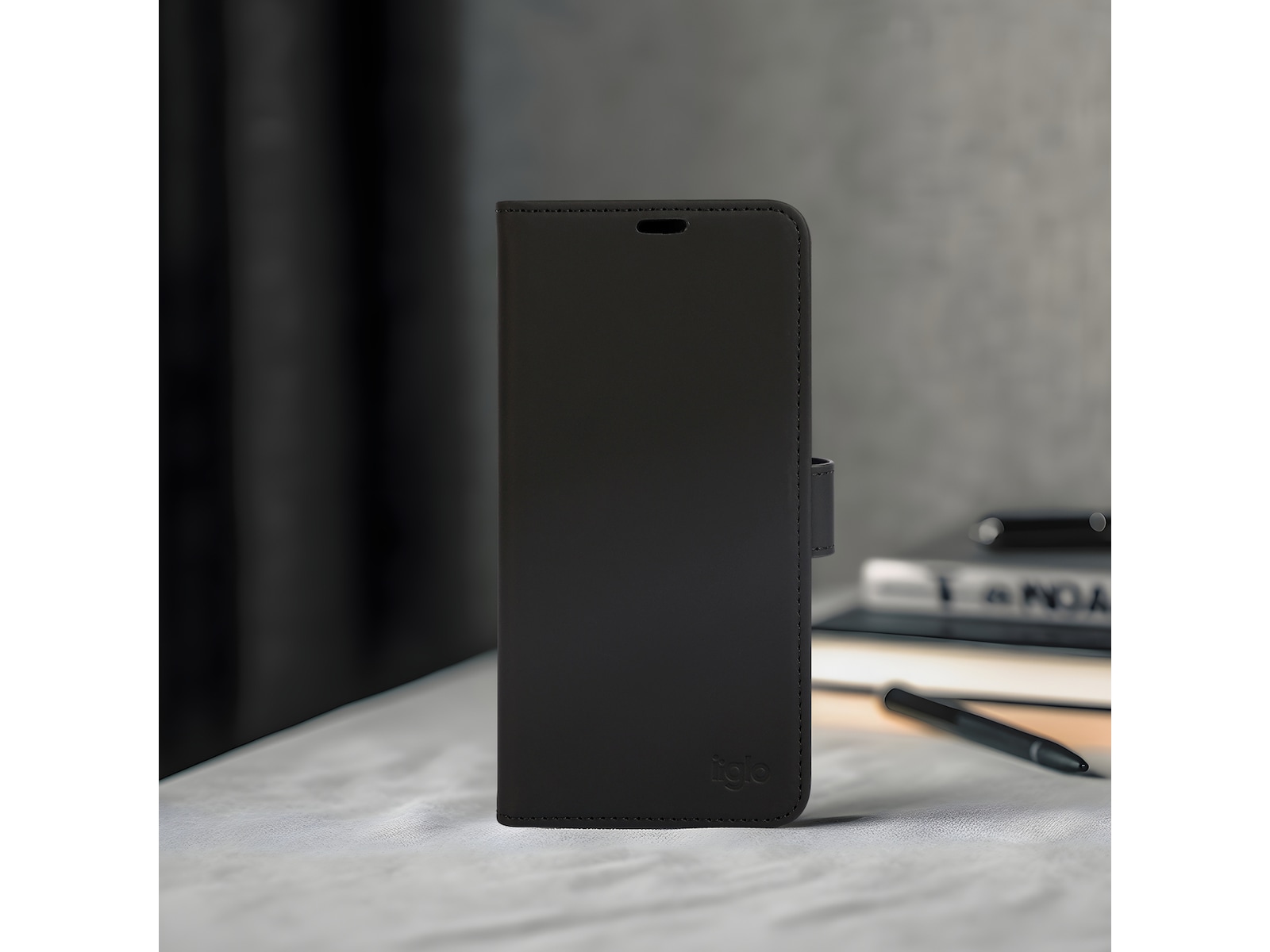 iiglo Galaxy A56 Plånboksfodral (svart) Mobilskal