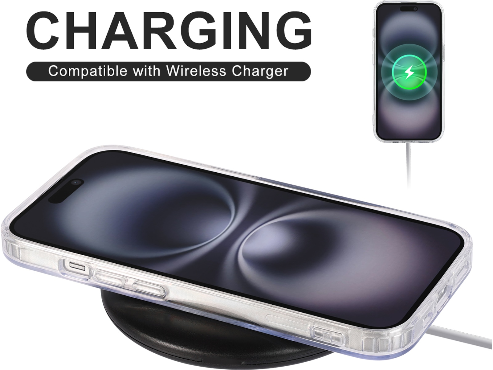 iiglo iPhone 16 Plus Magnetic Clear Case (transparent) Mobilskal