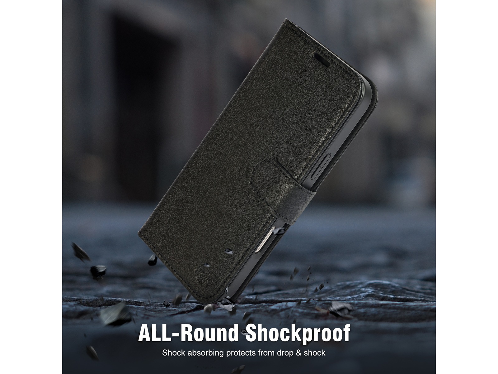 iiglo iPhone 16 Pro Max 2-i-1 Plånboksfodral (svart) Mobilskal