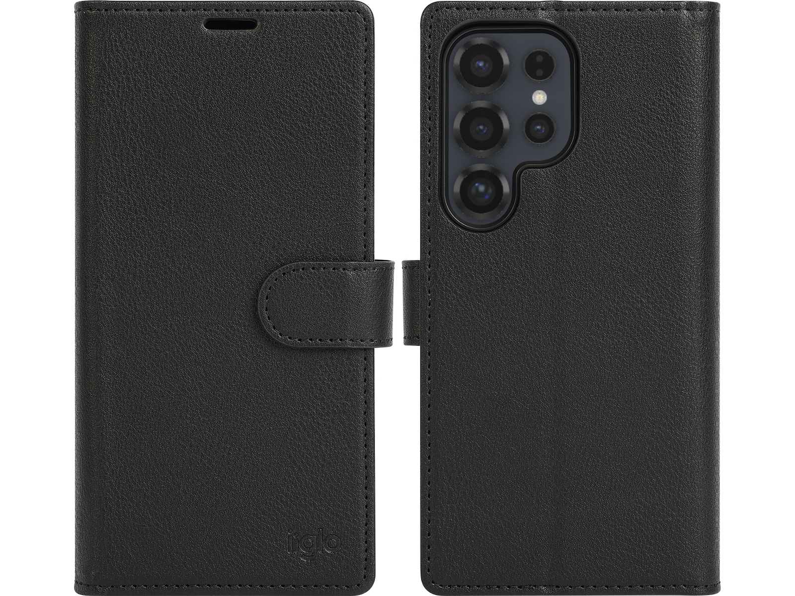 iiglo Galaxy S25 Ultra 2-i-1 Plånboksfodral (svart) Mobilskal