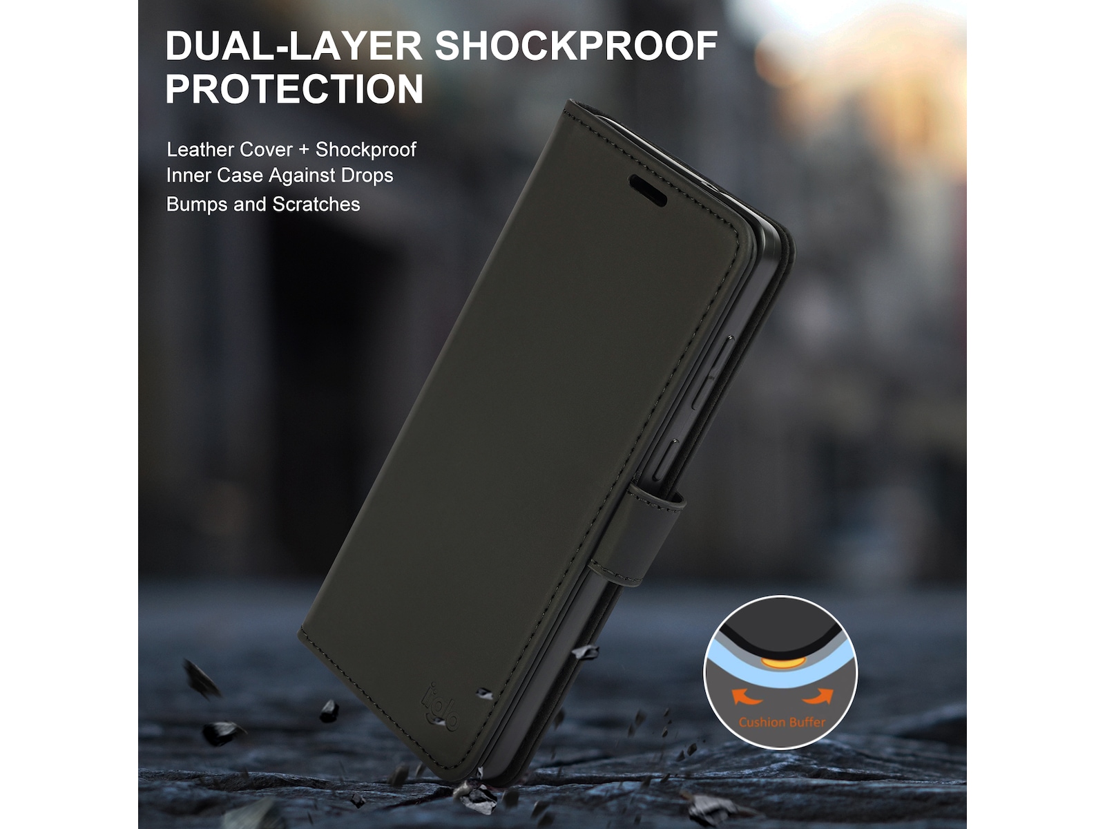 iiglo Galaxy S25 Edge Plånboksfodral Mobilskal