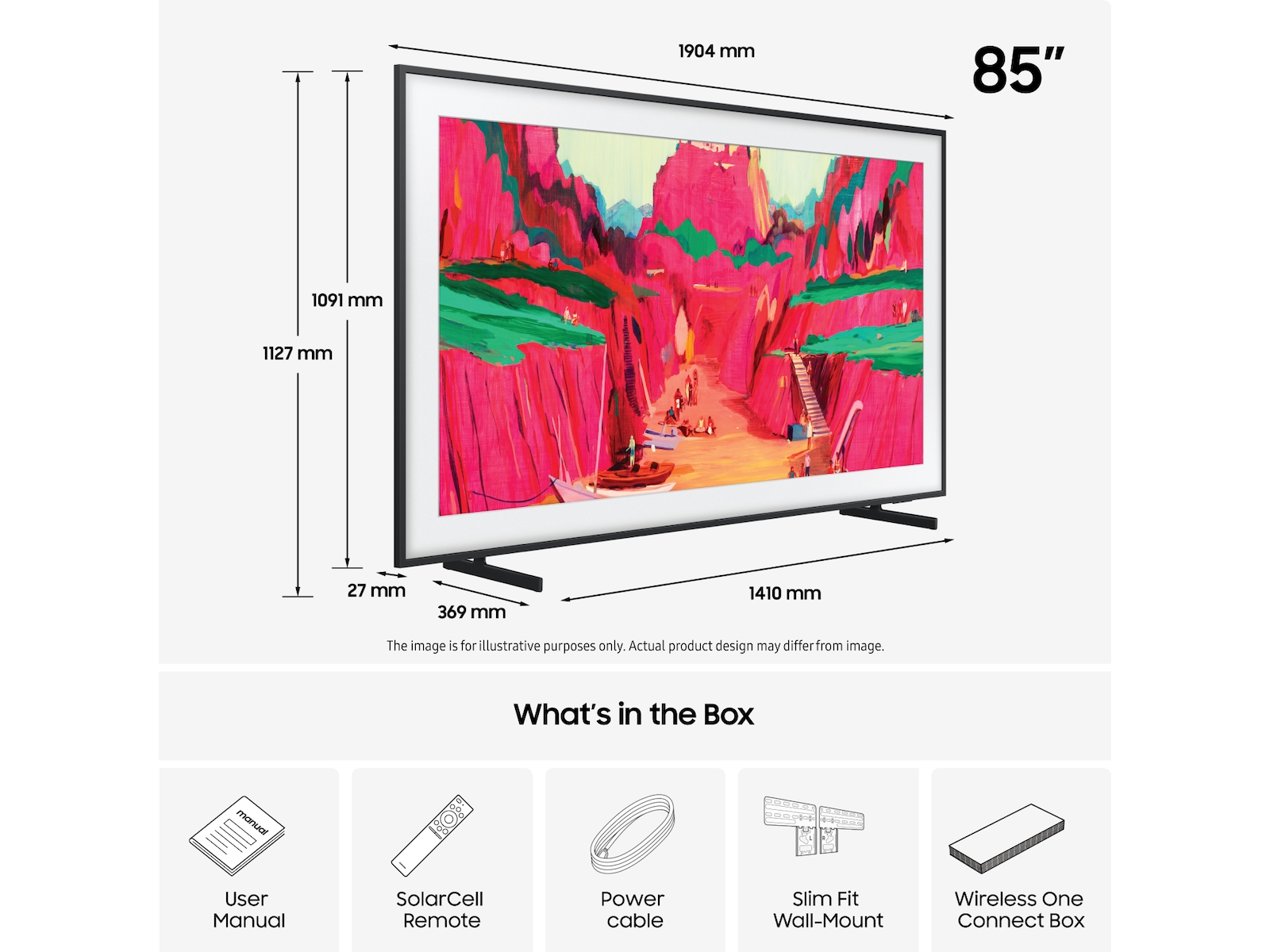 Samsung 85" The Frame Pro LS03FW Neo QLED 4K Smart TV (2025) Över 80 tums TV