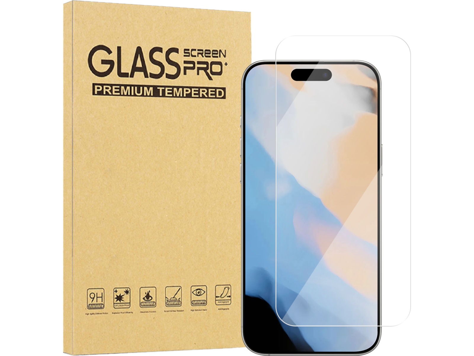 iiglo iPhone 17 / 17 Pro / 16 Pro skärmskydd Skärmskydd mobiltelefon