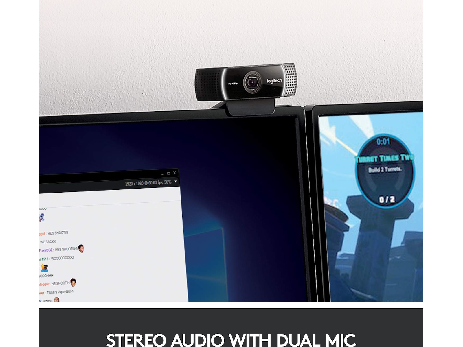 Logitech C922 30FPS 1080P professionell strömmande webbkamera Webbkamera