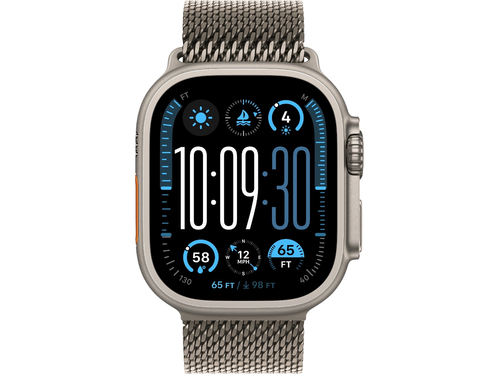 Apple Watch 49mm Titanium Milanese Loop (natural) Armband