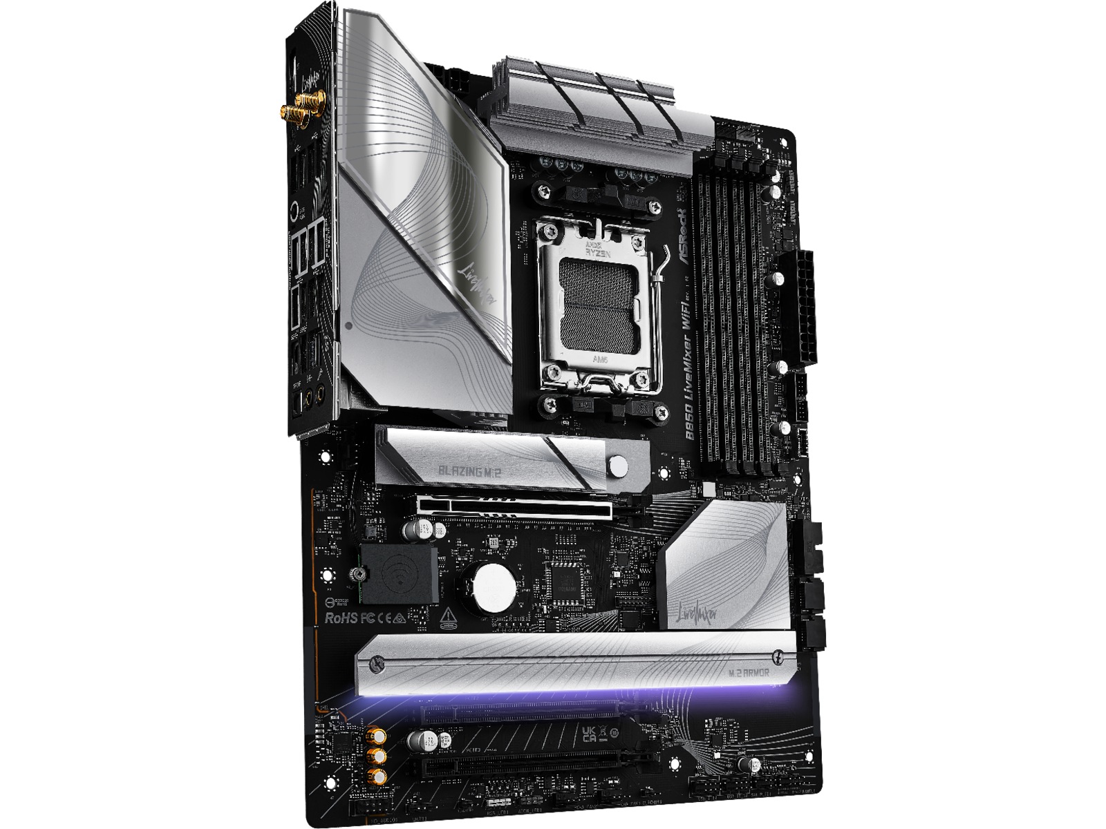 ASRock B850 LiveMixer WiFi Moderkort AMD Socket