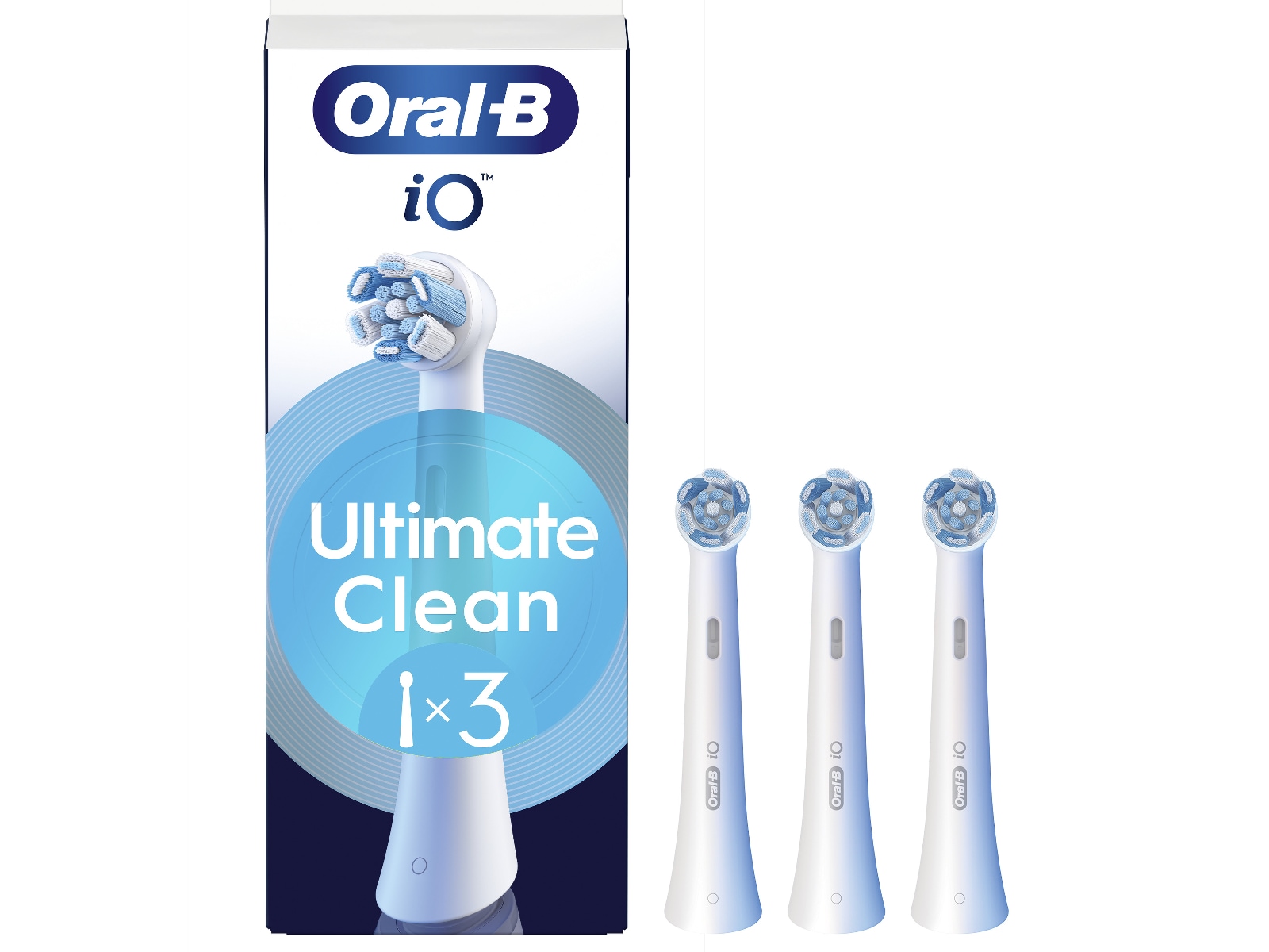 Oral-B iO Ultimate Clean borsthuvuden 3 st (vit) Tandborsthuvud
