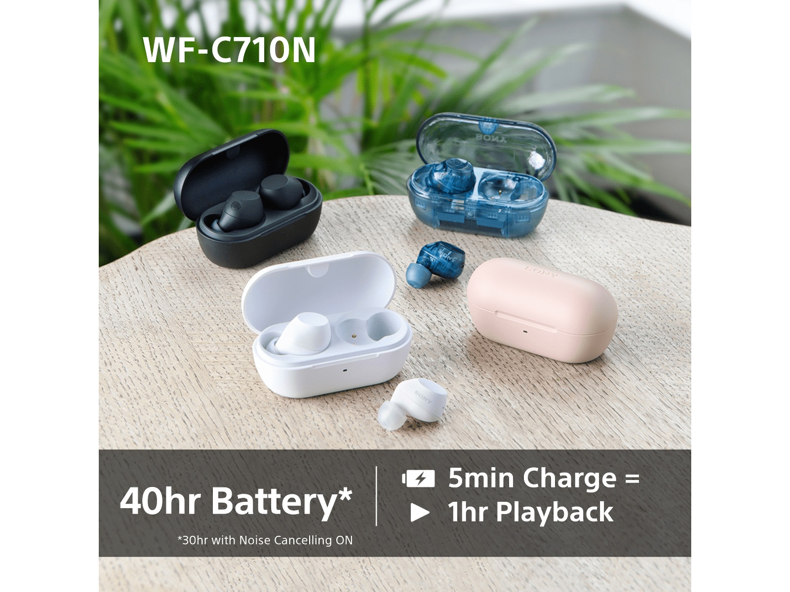 Sony WF-C710N  trådlösa hörlurar, In-ear med mikrofon (blå) In-ear hörlurar