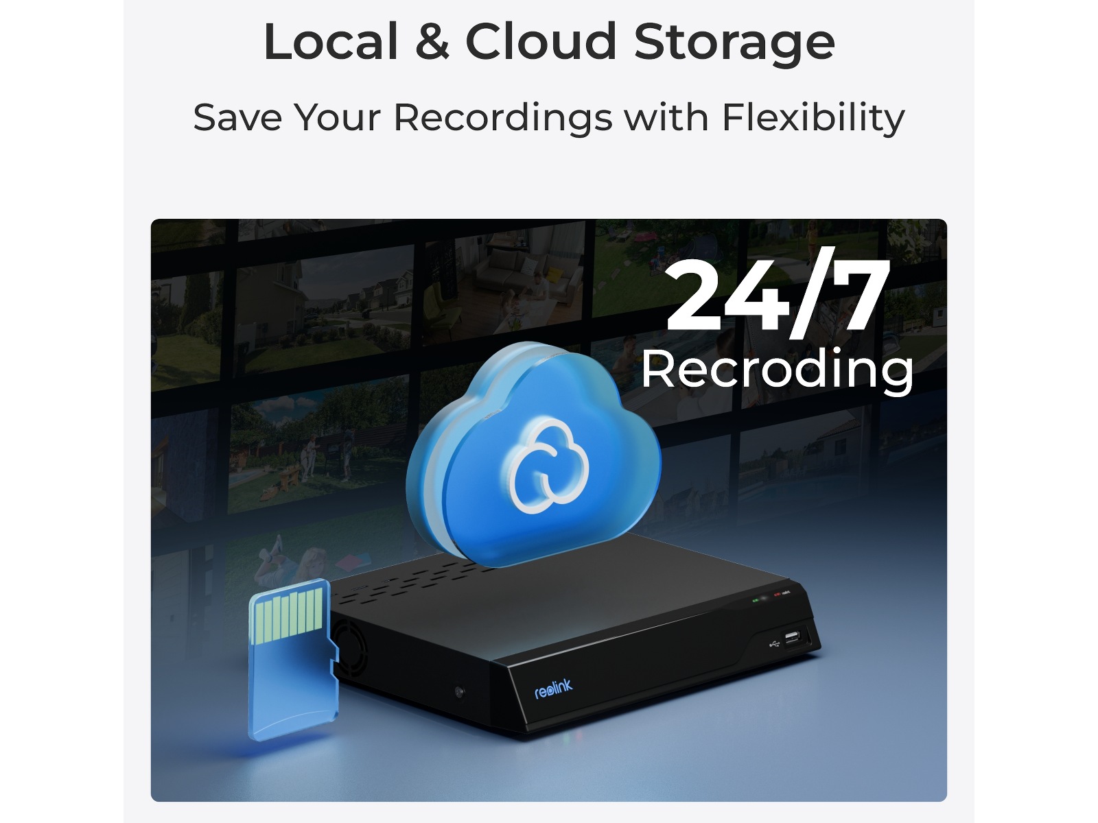 Reolink E1 Outdoor WiFi övervakningskamera utomhus (svart) Övervakningskamera