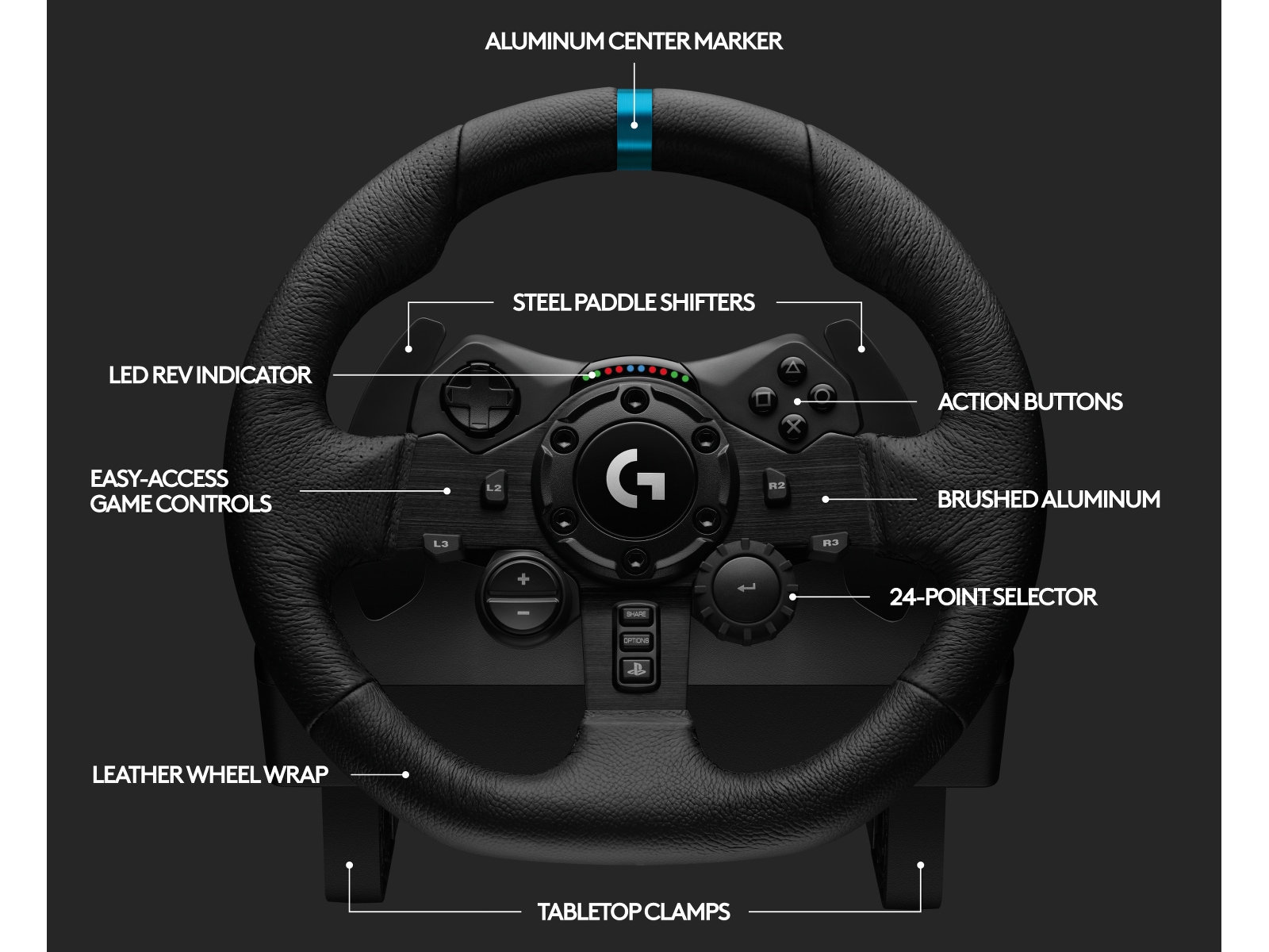 Logitech G923 Driving Force Racing PS4/PS5/PC Ratt och pedaler