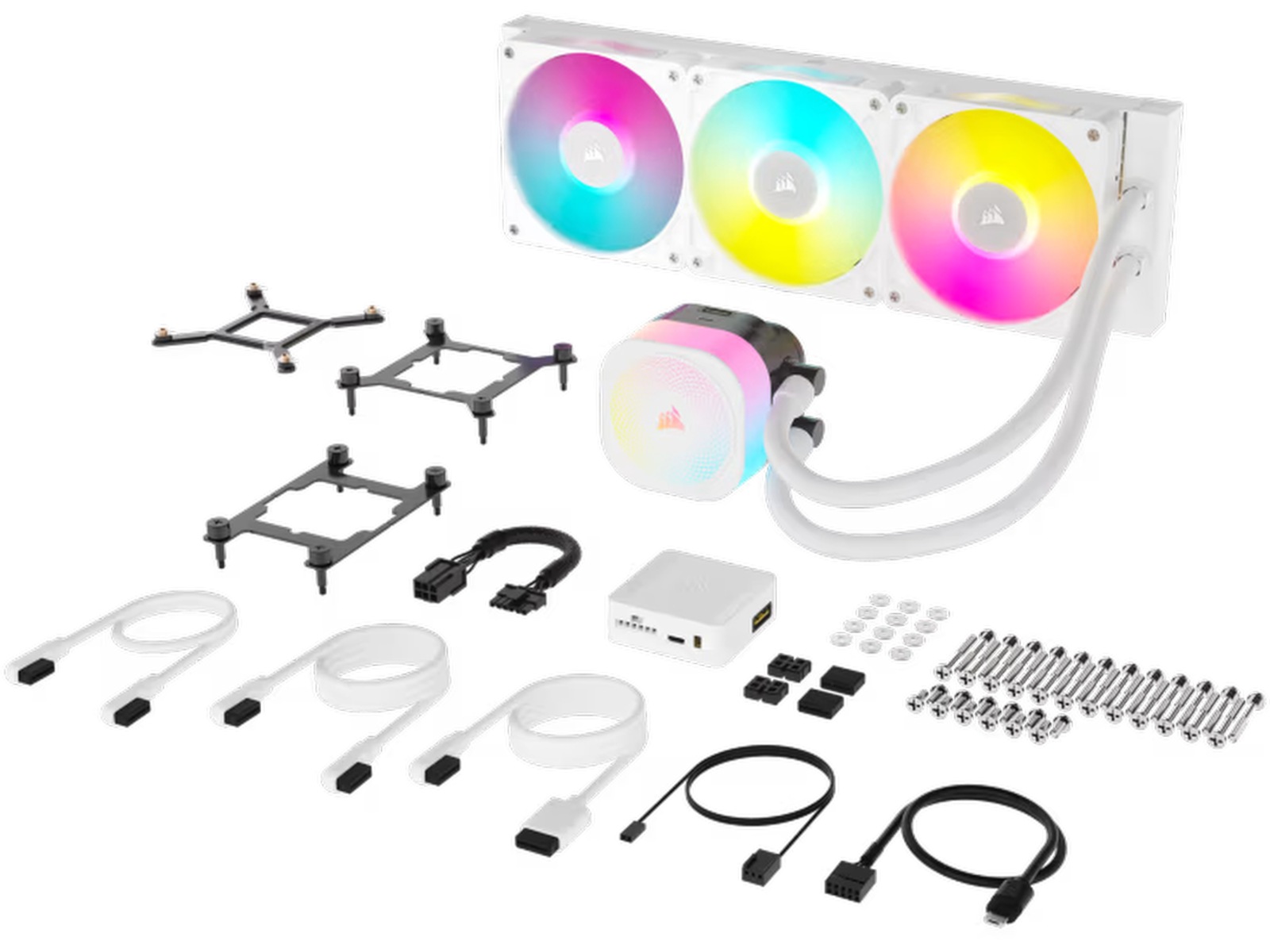 Corair iCUE LINK Titan 360 RX RGB AIO Kylare (vit) CPU - Vattenkylning