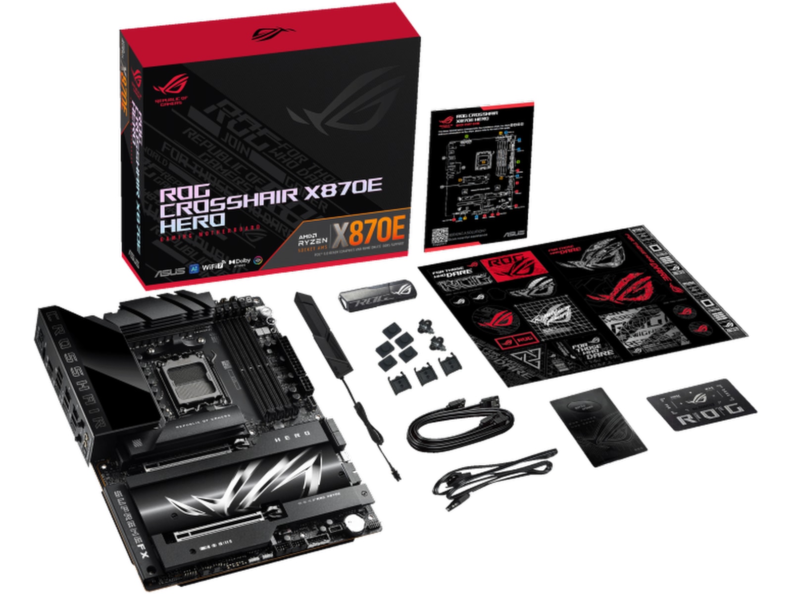 ASUS ROG Crosshair X870E Hero Moderkort AMD Socket