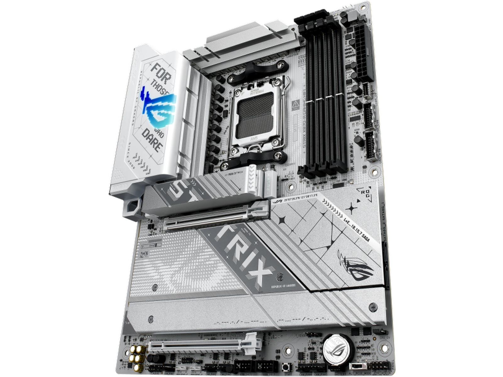 ASUS ROG Strix X870-A GAMING WIFI Moderkort (vit) AMD Socket