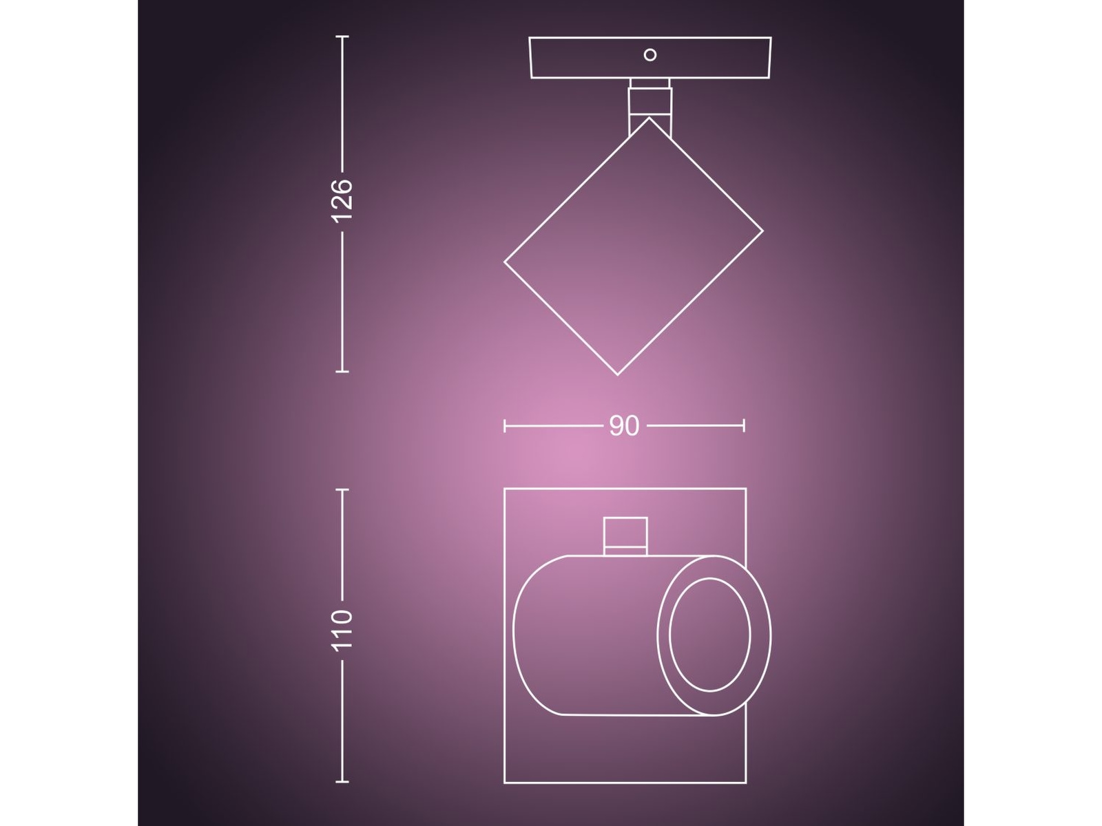 Philips Hue Argenta med 1 spotlight Taklampa