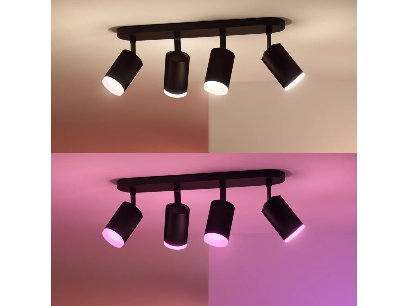 Philips Hue Fugato med 4 spotlights (svart) Taklampa