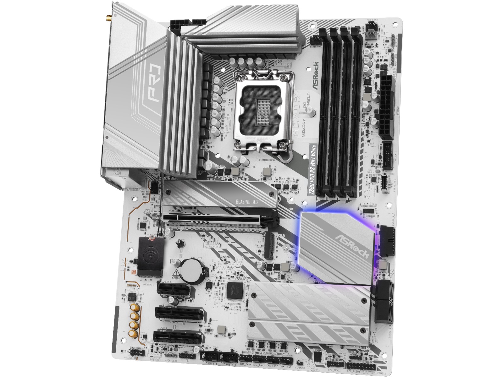 ASRock Z890 PRO RS WIFI Moderkort (vit) Intel Socket