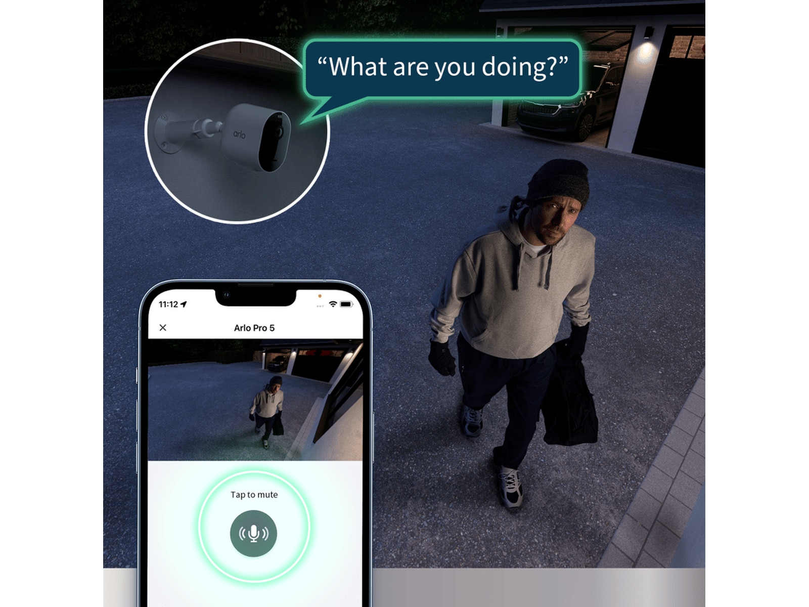 Arlo Pro 5 2K övervakningskamera 2-pack (vit) Övervakningskamera