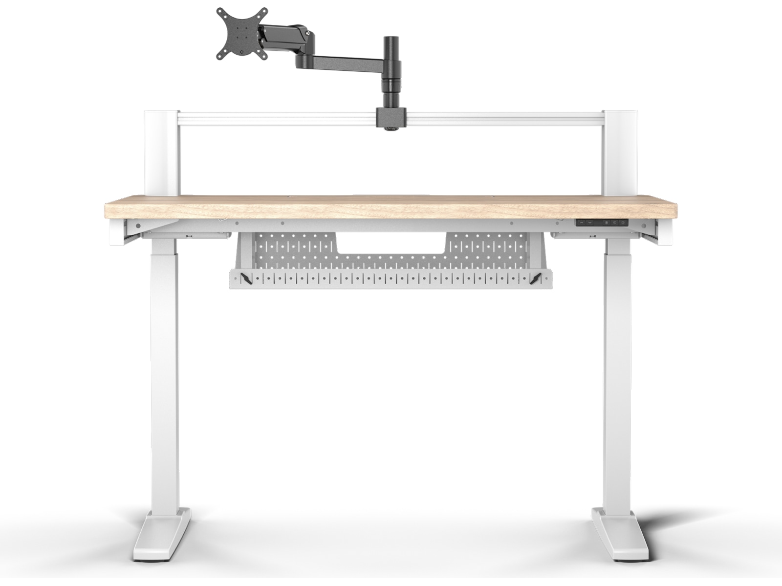 Corsair Platform:4 Elevate skrivbord (vit/ljus trä) Gamingdesk