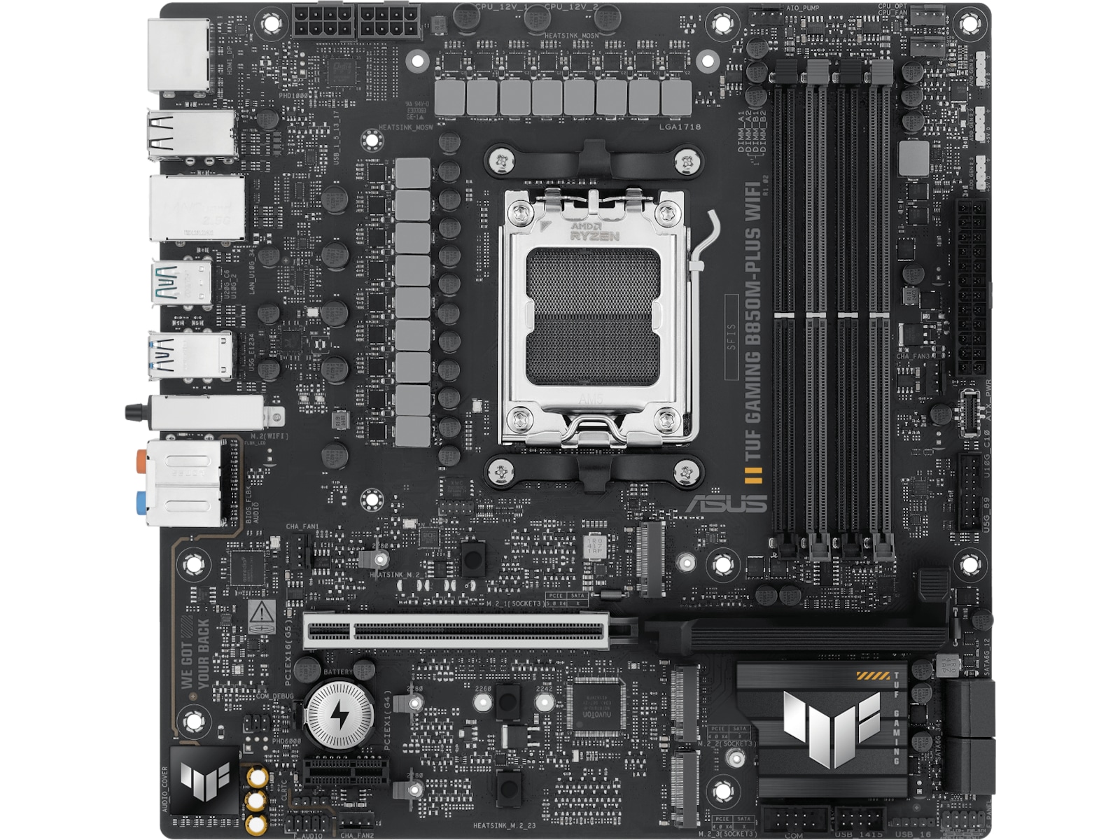 ASUS TUF GAMING B850M-PLUS WIFI Moderkort AMD Socket