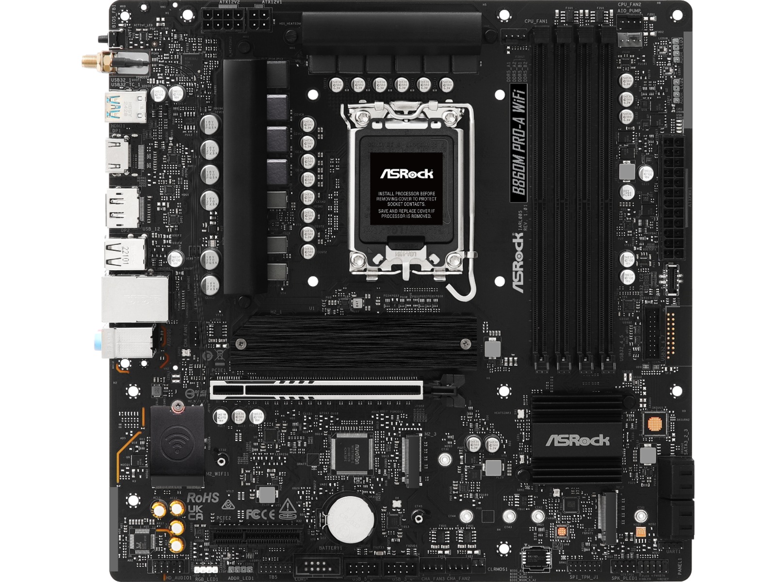 ASRock B860M Pro-A WiFi Moderkort Intel Socket