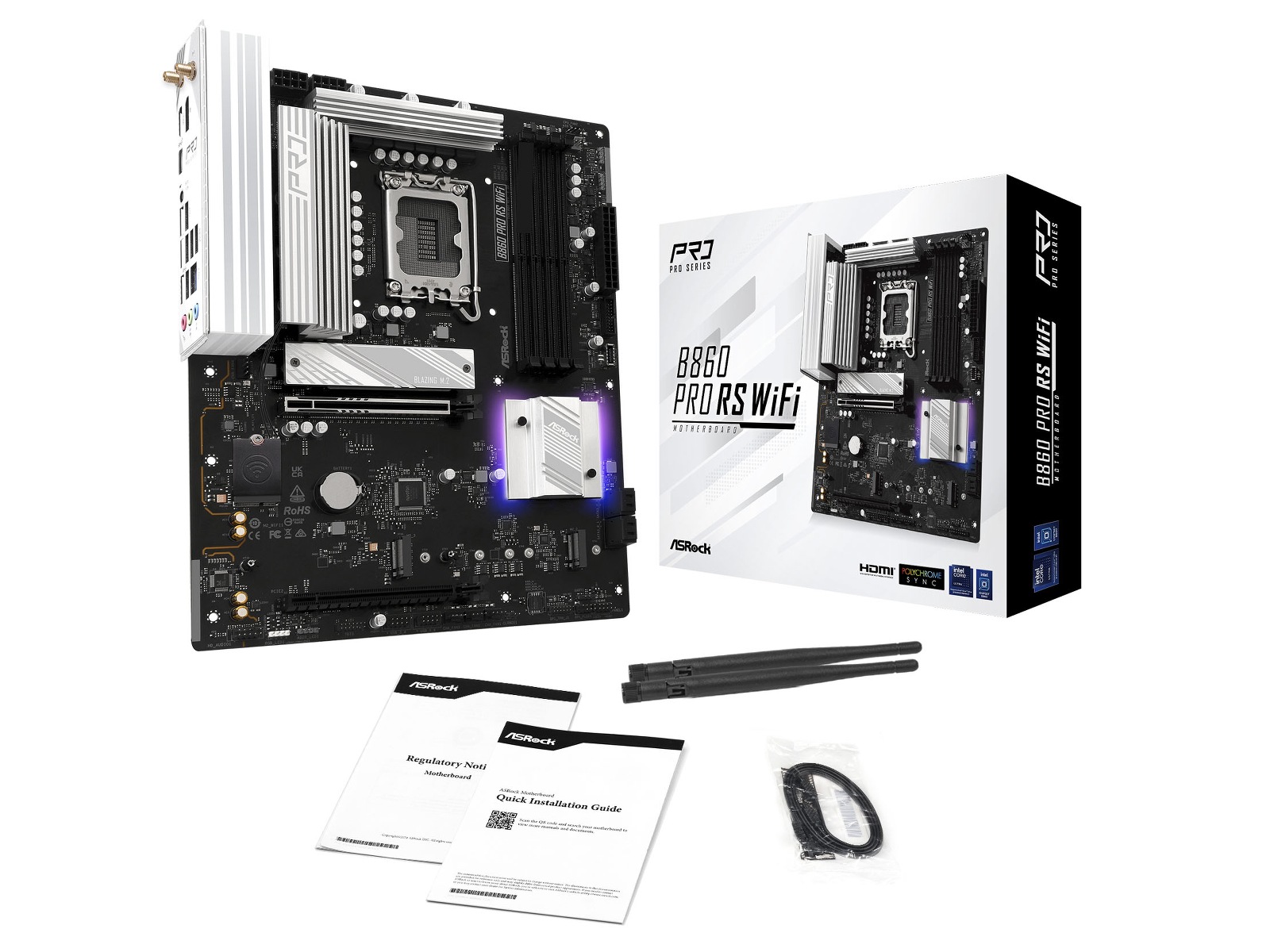 ASRock B860 Pro RS WiFi Moderkort Intel Socket