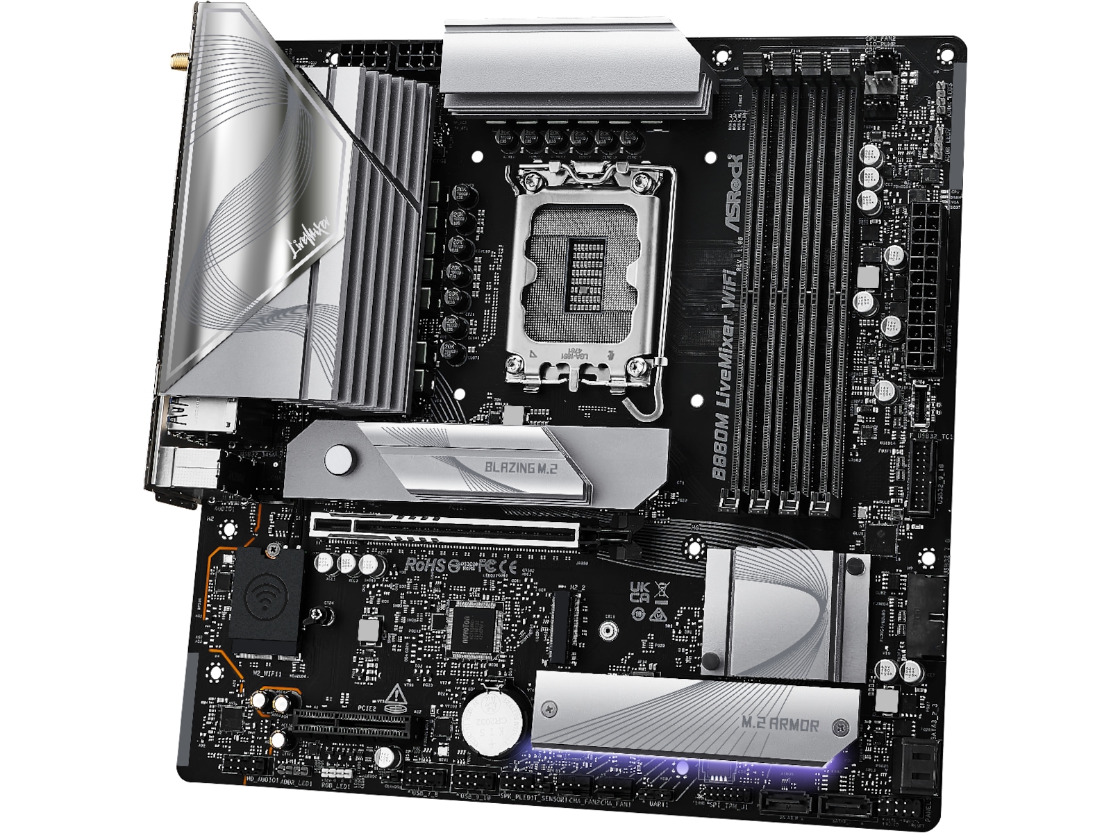 ASRock B860M LiveMixer WiFi Moderkort Intel Socket