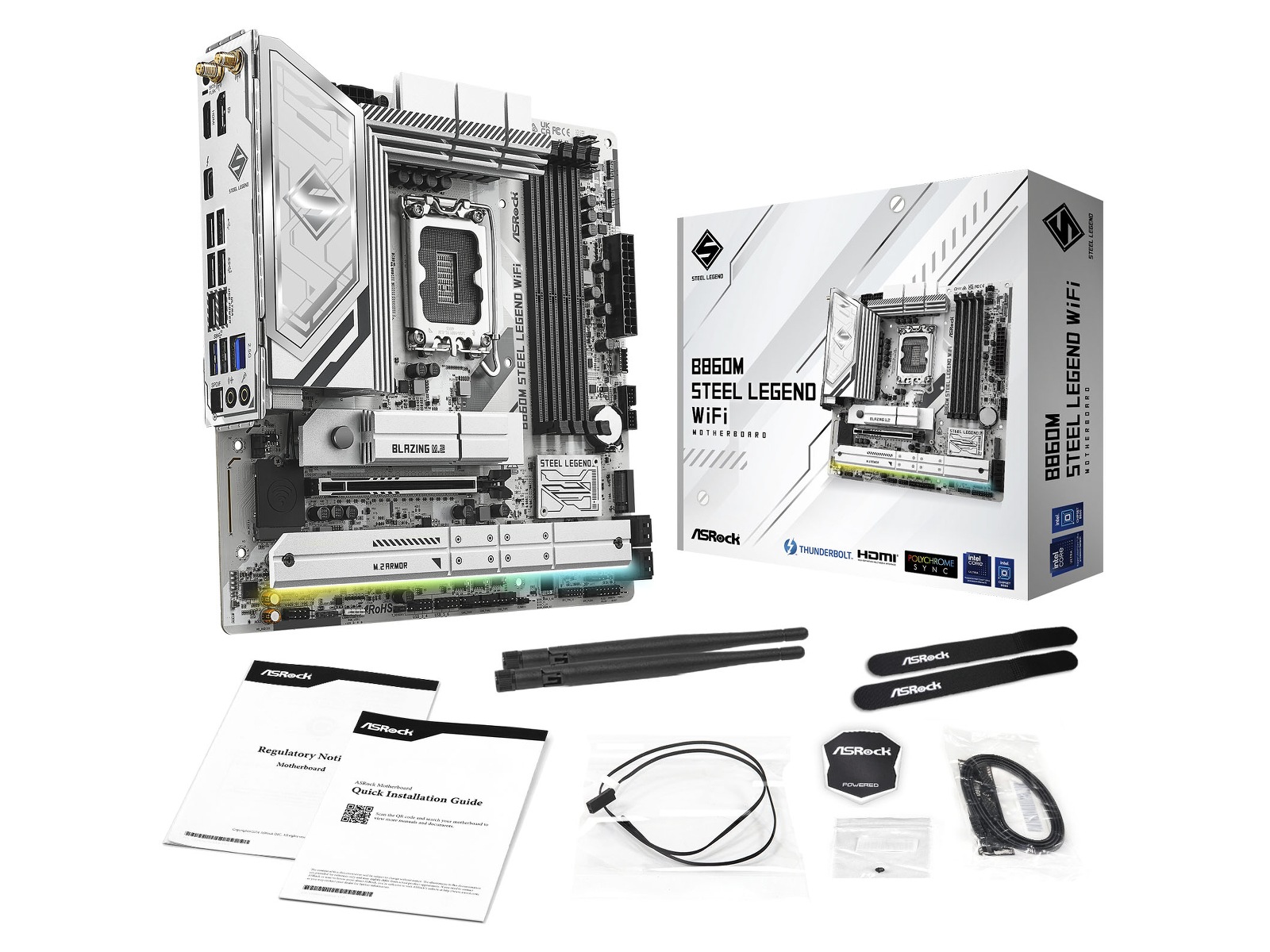 ASRock B860M Steel Legend WiFi Moderkort Intel Socket