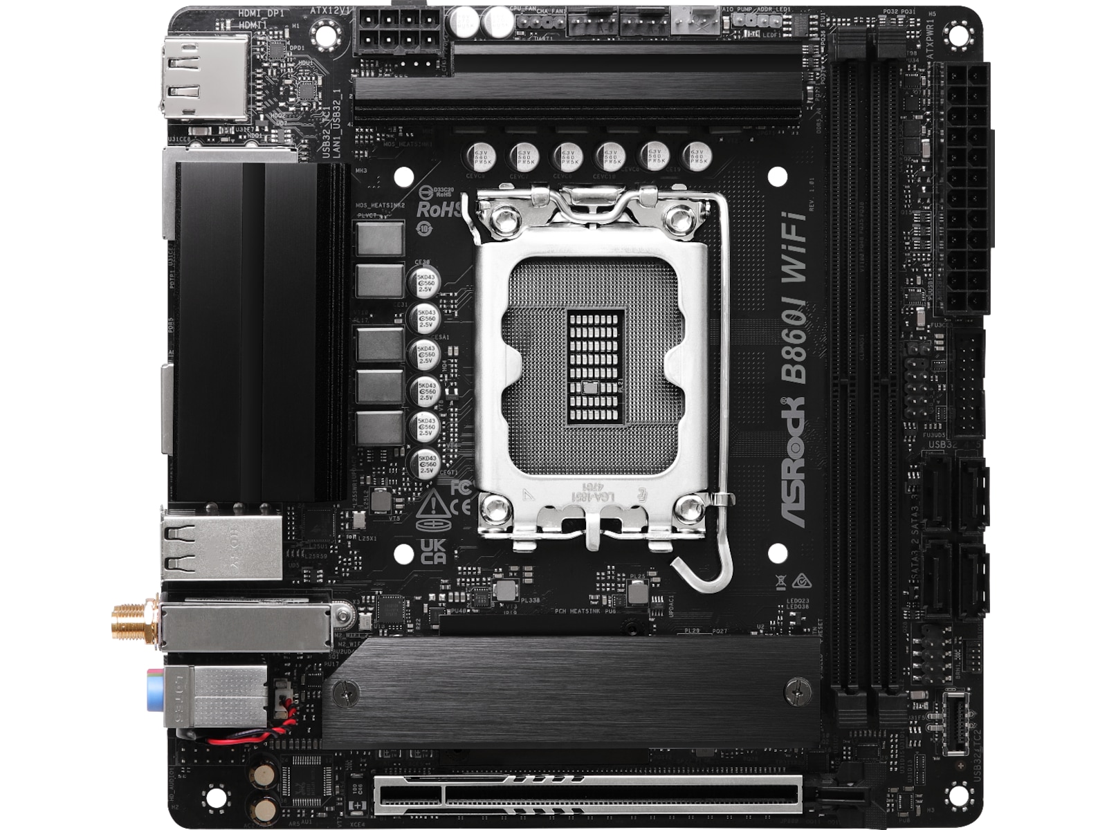 ASRock B860I WiFi Moderkort Intel Socket