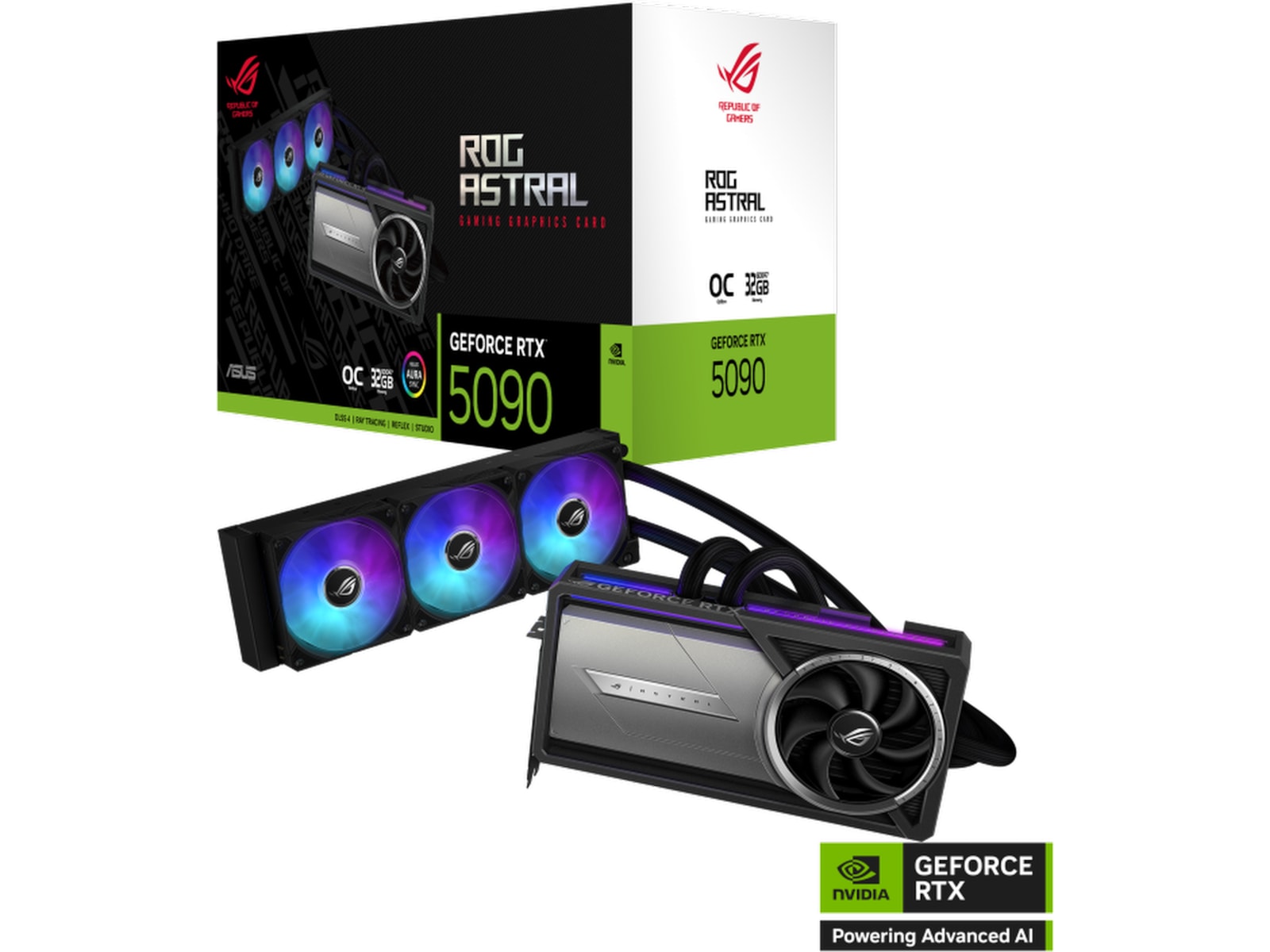 Asus ROG Astral LC GeForce RTX 5090 OC Grafikkort