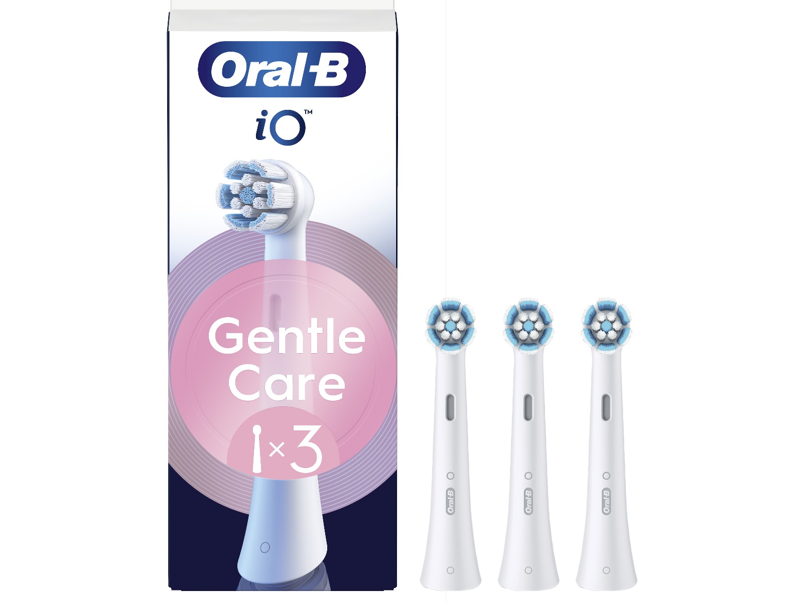 Oral-B iO Gentle Care borsthuvuden 3 st (vit) Tandborsthuvud