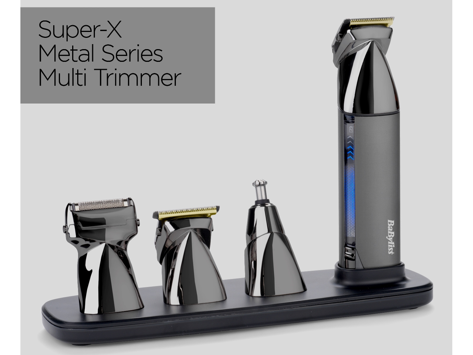 BaByliss Super X Metal 15-i-1 trådlös multitrimmer (svart) Hårtrimmer