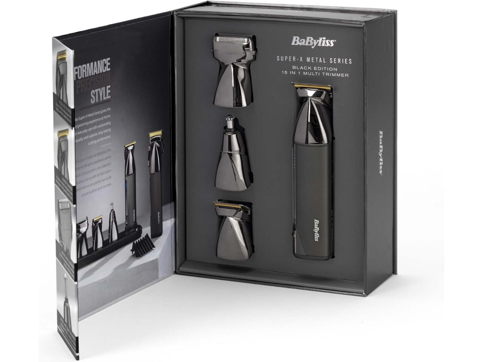 BaByliss Super X Metal 15-i-1 trådlös multitrimmer (svart) Hårtrimmer