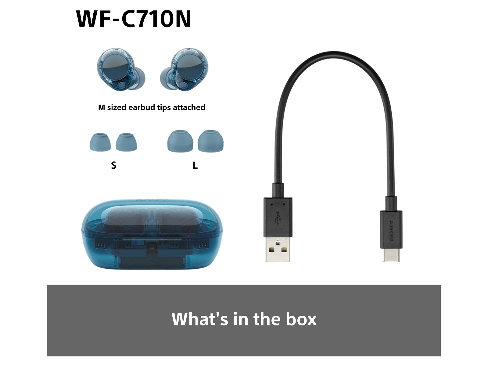 Sony WF-C710N  trådlösa hörlurar, In-ear med mikrofon (blå) In-ear hörlurar