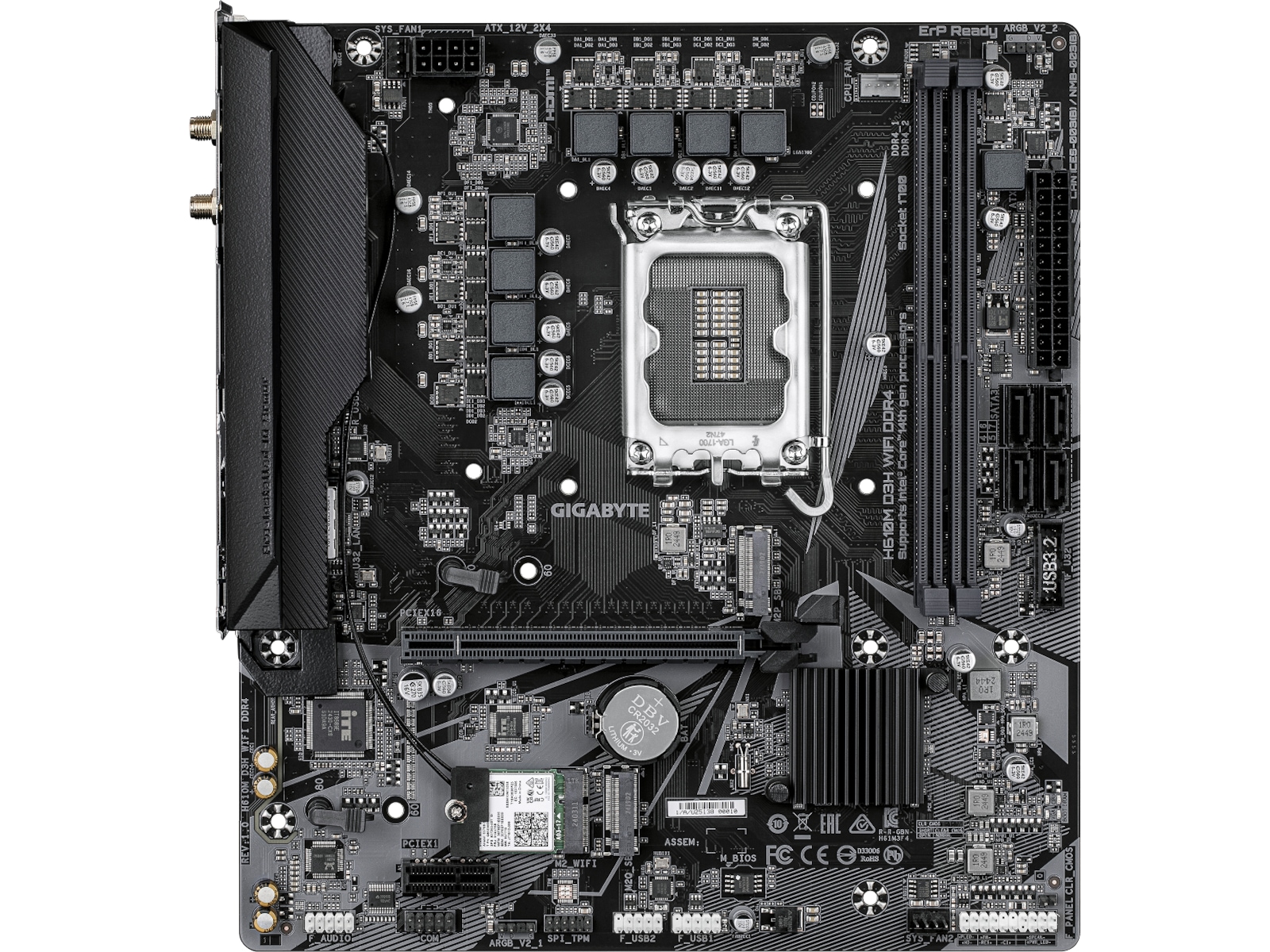 Gigabyte H610M D3H DDR4 WIFI Moderkort Intel Socket