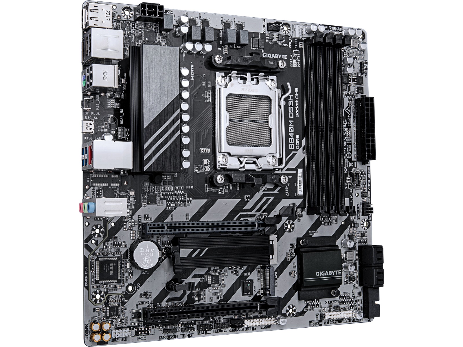 Gigabyte B840M DS3H Moderkort AMD Socket