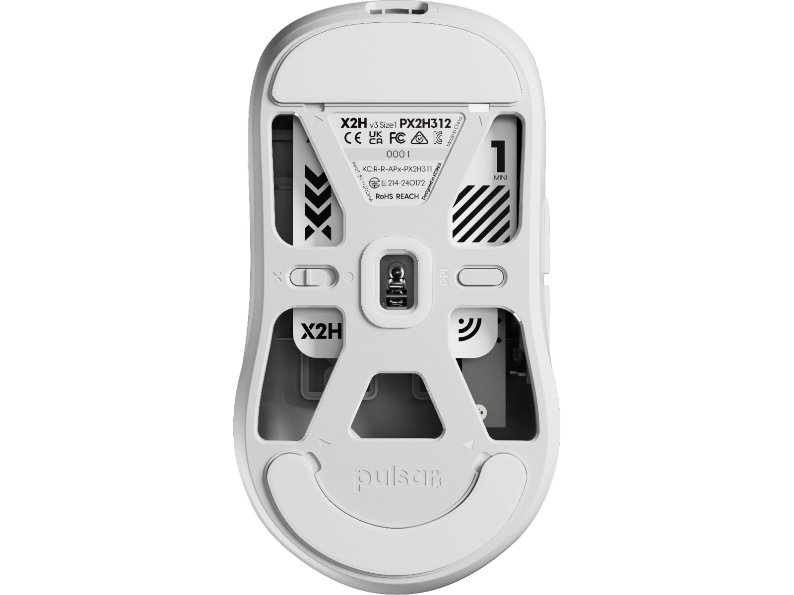 Pulsar X2H V3 Mini Trådlös Gamingmus (vit) Gamingmus