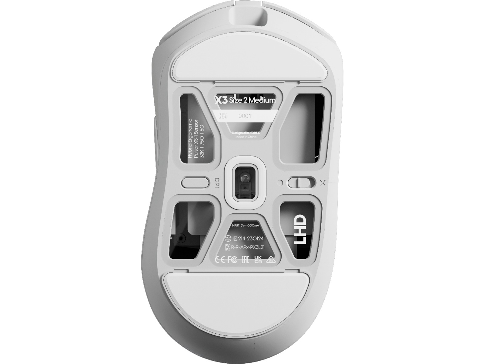 Pulsar X3 LHD Medium Trådlös Gamingmus (vit) Gamingmus