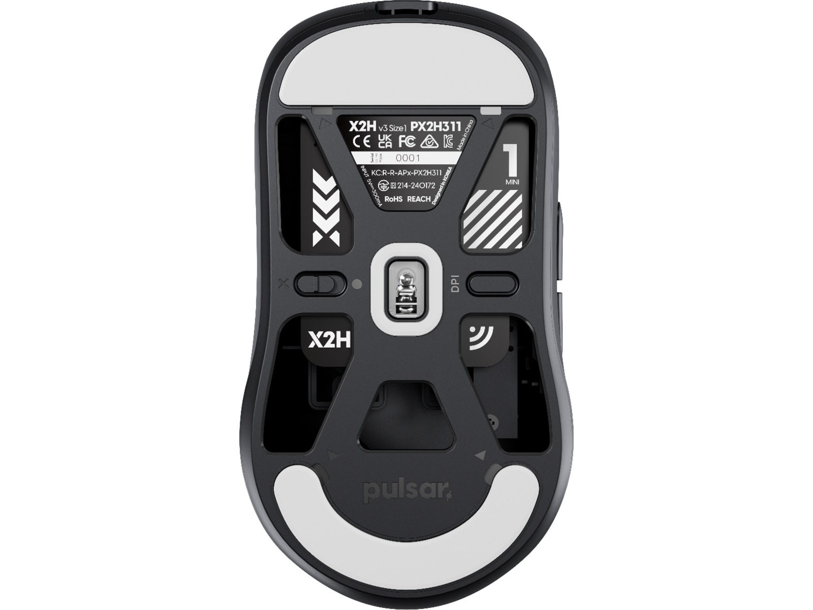 Pulsar X2H V3 Mini Trådlös Gamingmus (svart) Gamingmus