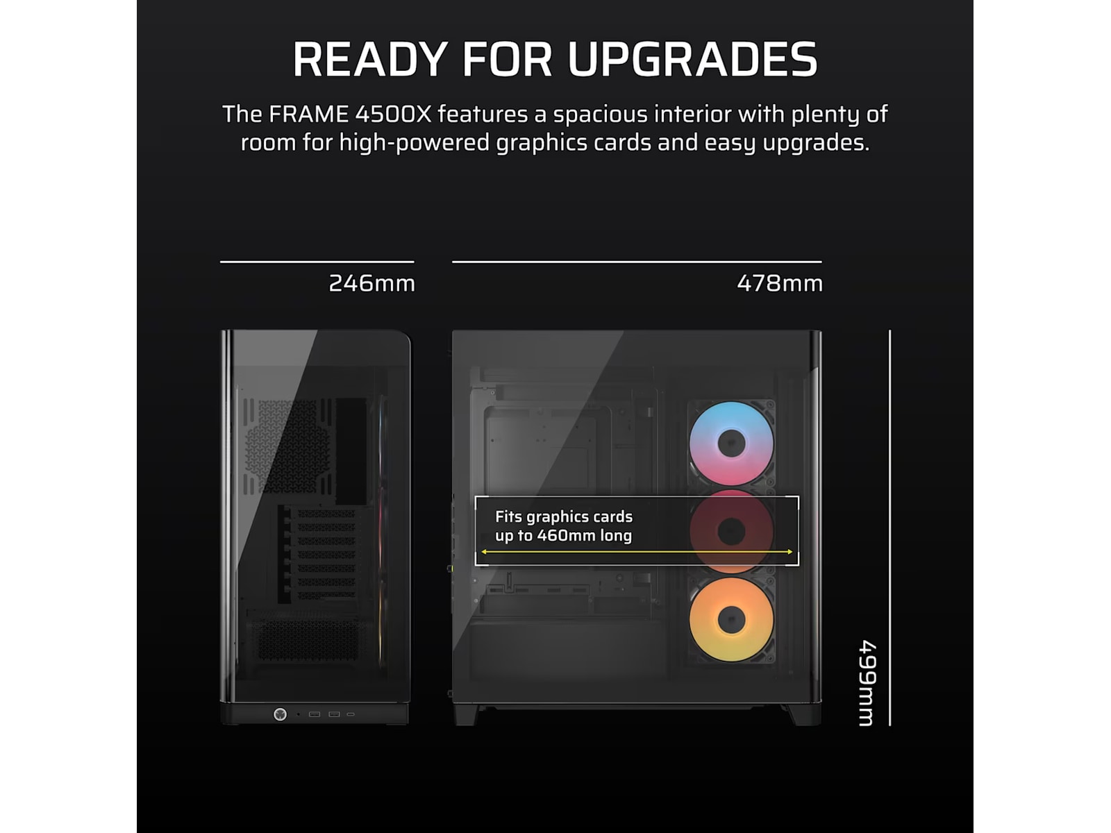 Corsair FRAME 4500X RS-R ARGB Mid Tower (svart) Midi tower