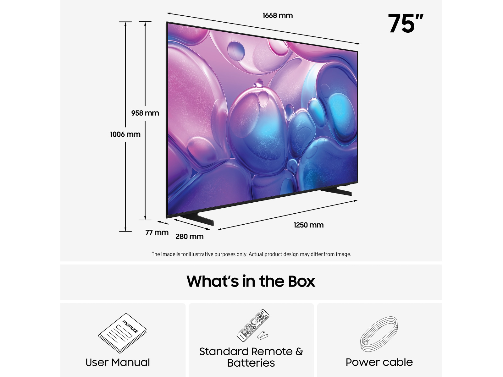 Samsung 75" Q6F QLED 4K Smart TV (2025) 70 - 79 tums TV