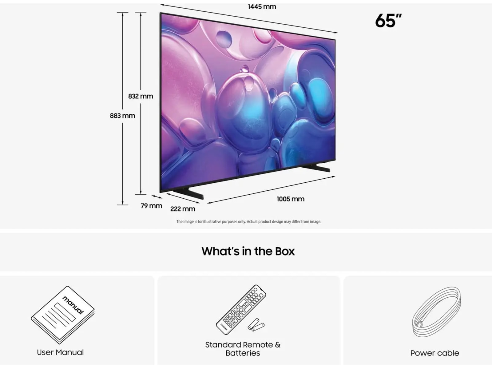 Samsung 65" Q6F QLED 4K Smart TV (2025) 60 - 69 tums TV