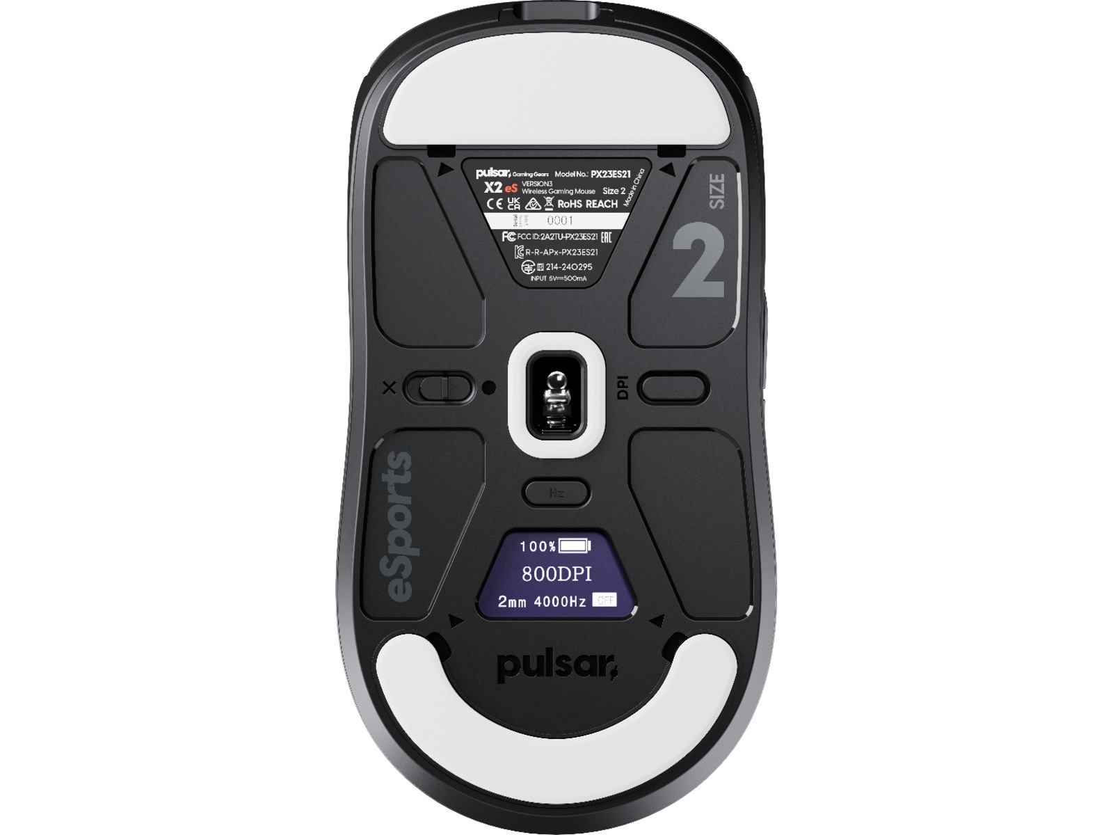 Pulsar X2 V3 eS Mini Trådlös Gamingmus (svart) -B-Grade Demo mus