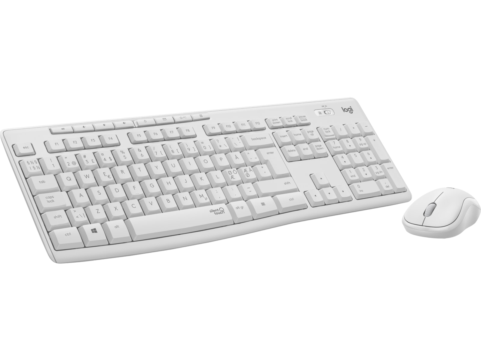 Logitech MK295 Silent Wireless Combo tangentbord och mus (vit) Mus & tangentbord -combo-paket