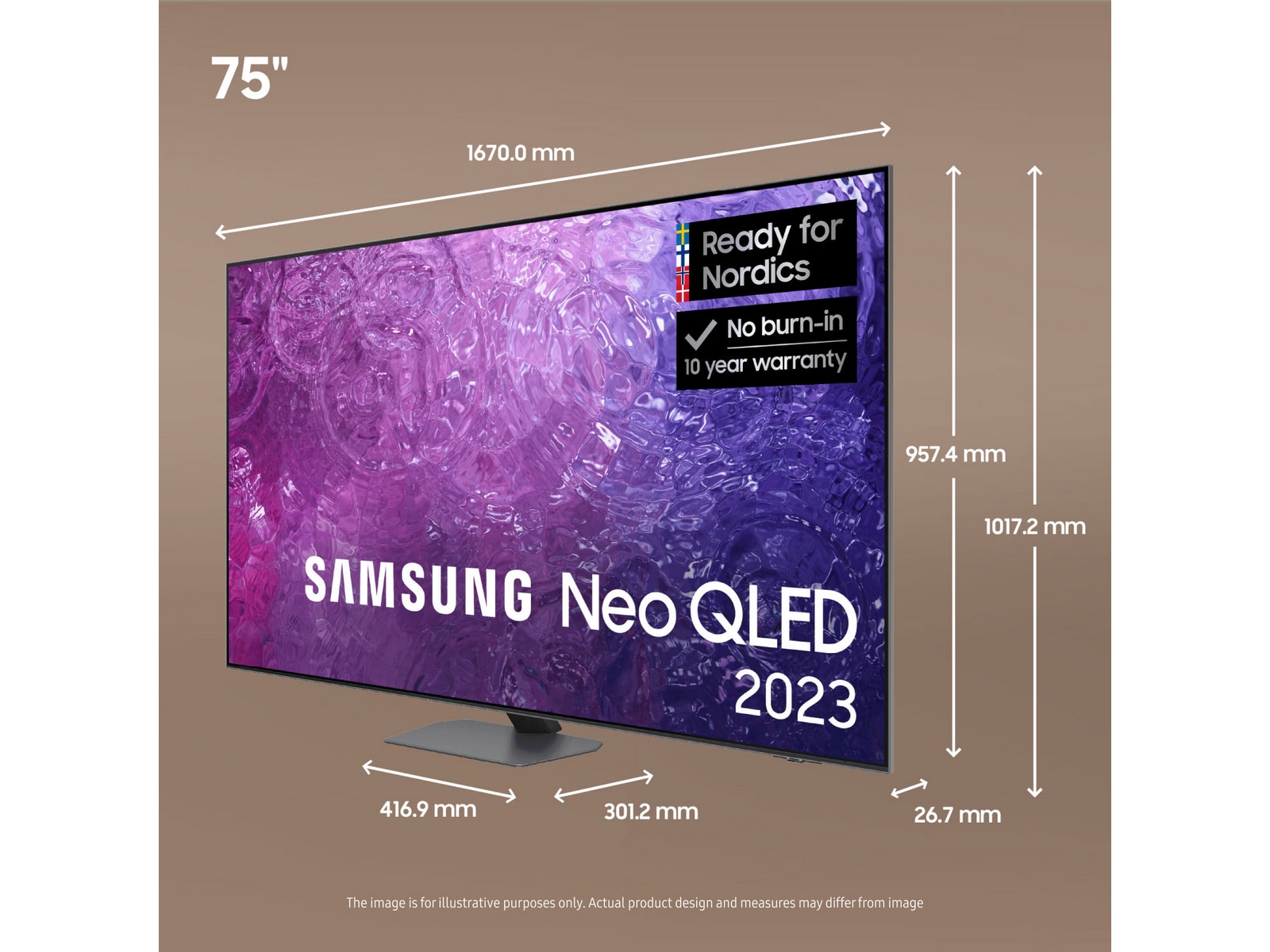Samsung 75" QN90C Neo QLED 4K TQ75QN90C 70 - 79 tums TV