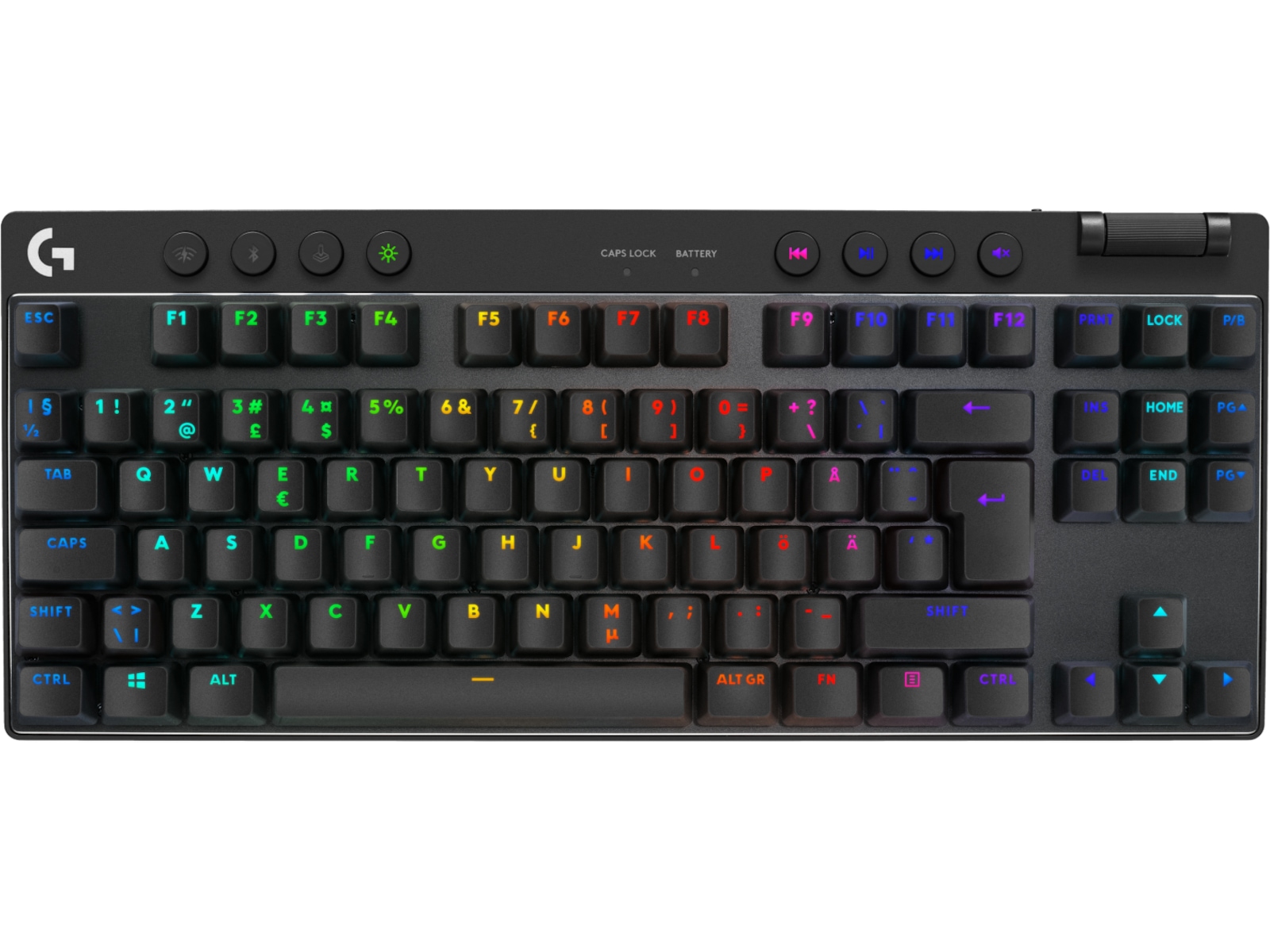 Logitech G Pro X TKL Lightspeed Trådlöst Gamingtangentbord (svart) Gamingtangentbord