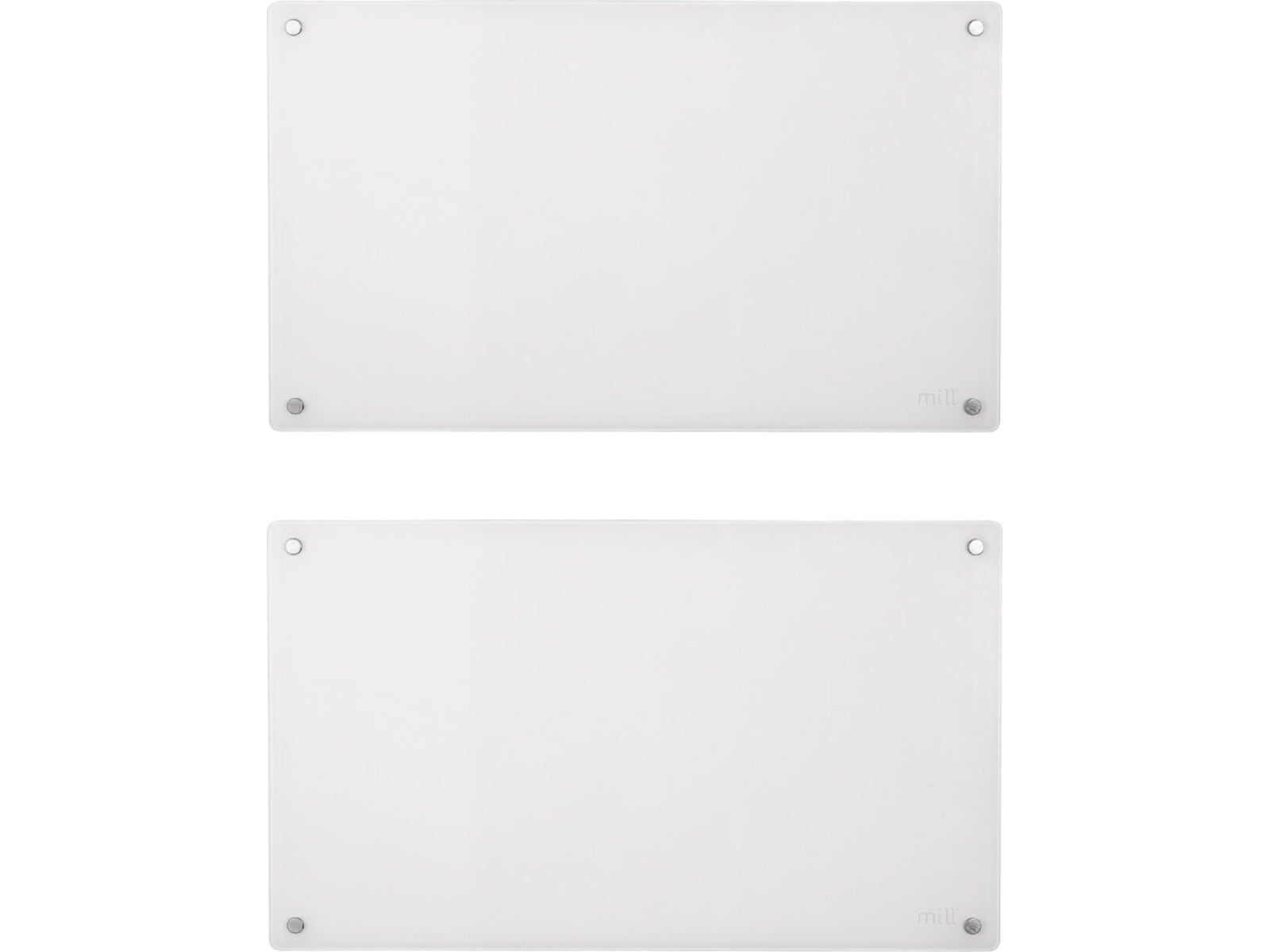 Mill Glas Panelelement 700W (vit) 2-pack Panelelement