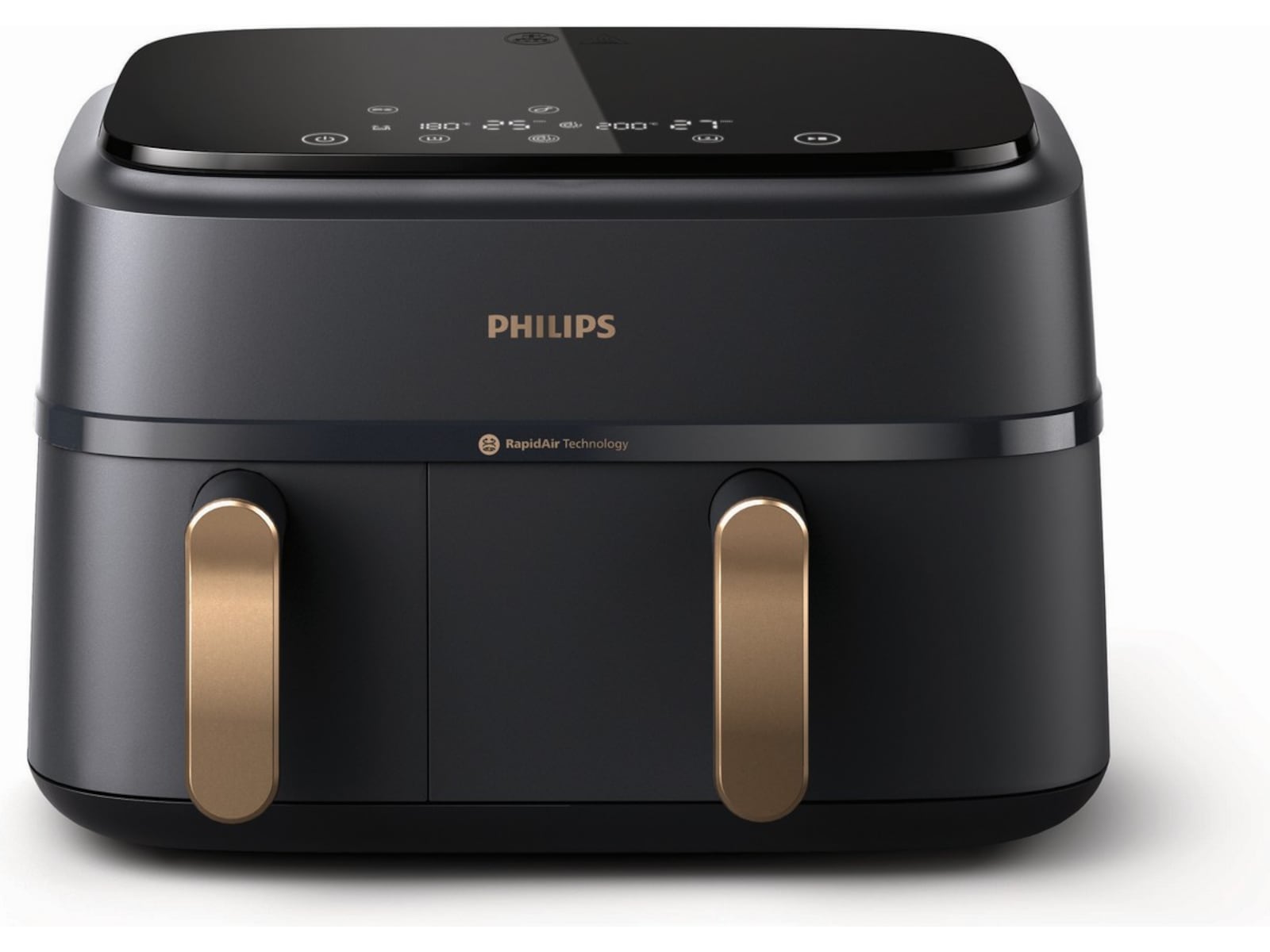 Philips Dual Basket Airfryer 9L NA352/00 (grå/koppar) Airfryer