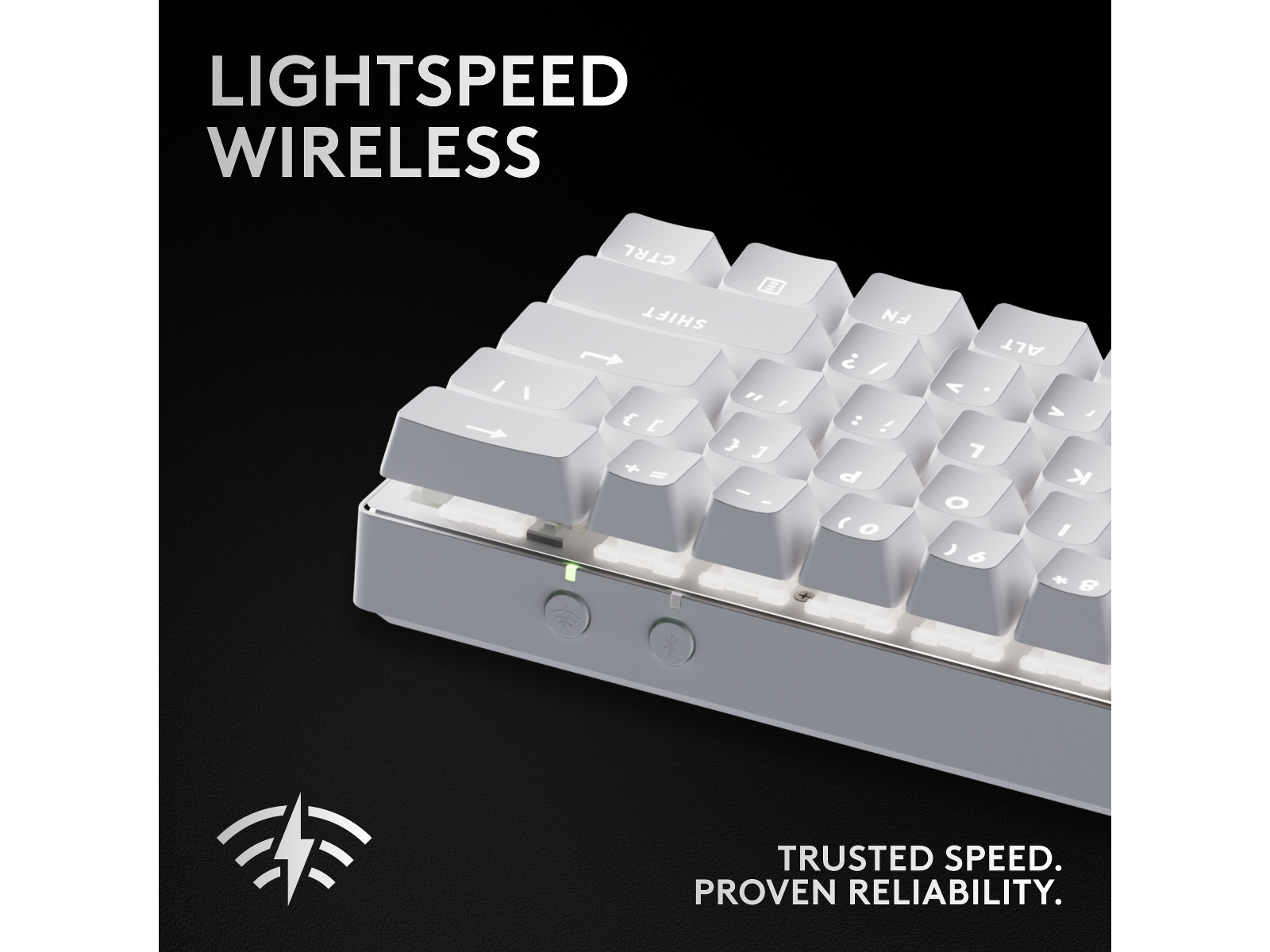 Logitech G Pro X 60 Lightspeed Tactile trådlöst gamingtangentbord (vit) Gamingtangentbord