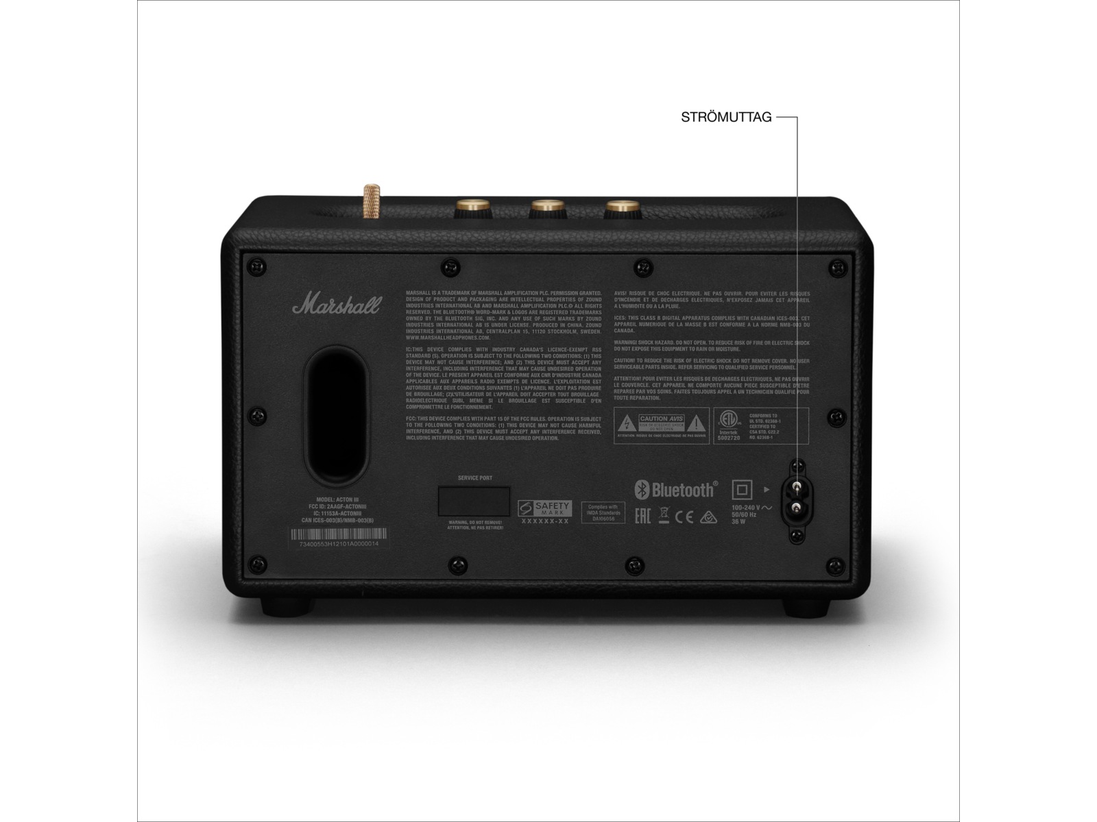 Marshall Acton III Trådlös bluetooth högtalare (Svart) Trådlös / Bluetooth högtalare