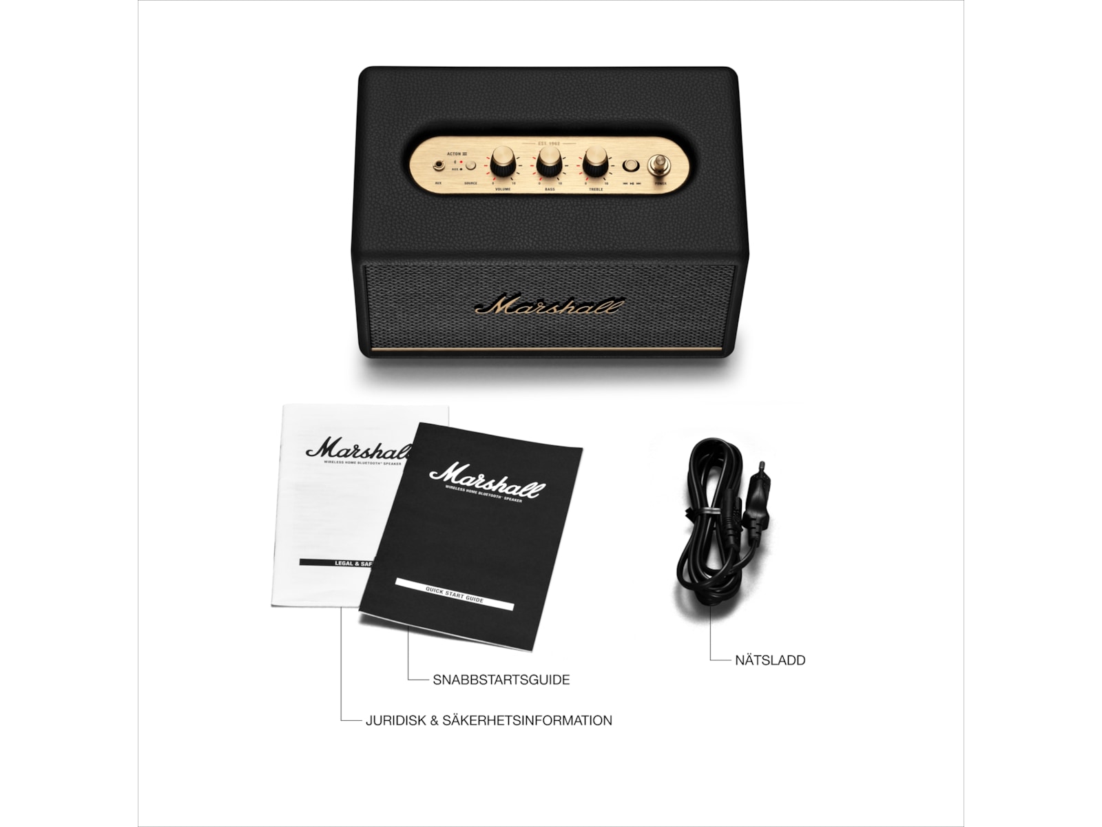 Marshall Acton III Trådlös bluetooth högtalare (Svart) Trådlös / Bluetooth högtalare
